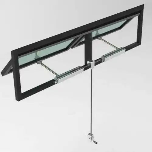 绍兴开窗器排烟窗70度手动开启装置手摇链条开窗器下悬窗开窗器