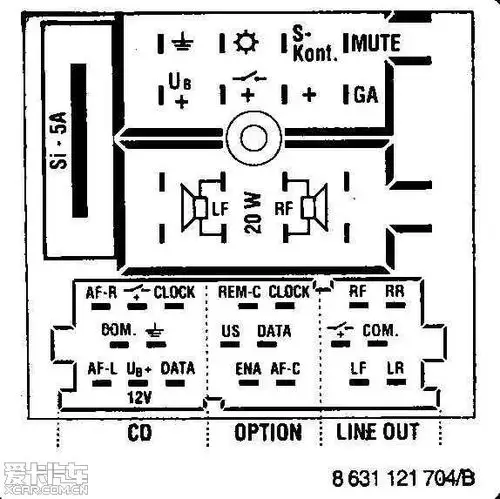 求助原车cd后面的接线方法,在线等