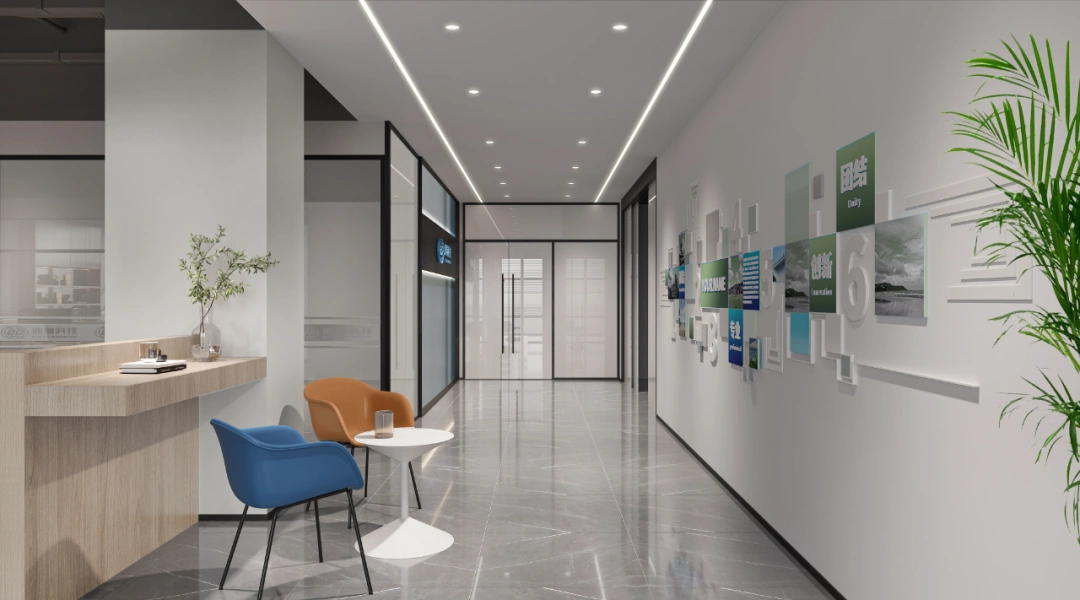 西安鼎瑞电子科技公司办公室装修效果图