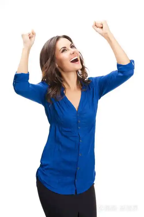 快乐的手势女商人