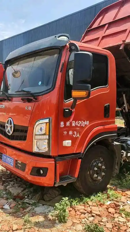 二手自卸车工程车#大运致胜四米二蓝牌平板自卸车-度小视