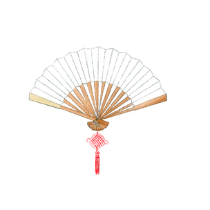 古风传统扇子扇形插画