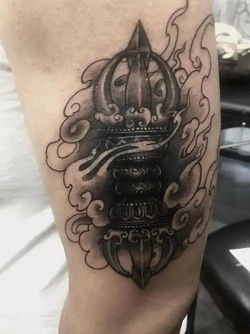 金刚杵遮盖_纹身图案手稿图片_兰少文的纹身作品集