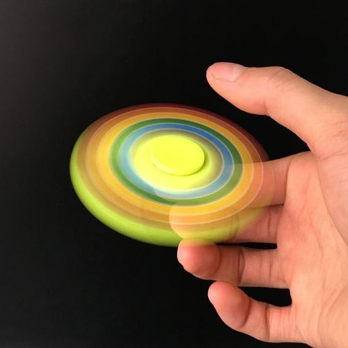 彩虹指尖陀螺三瓣趣味玩具旋转艺术fidgetspinner陀螺