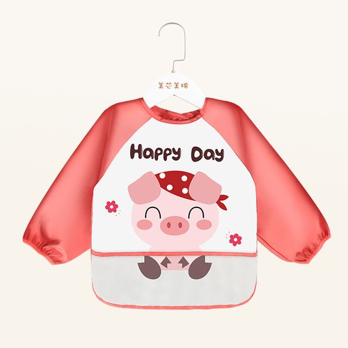 宝宝吃饭围兜女婴罩衣防水儿童兜兜褂男婴儿照衣小孩围裙吃饭衣裙