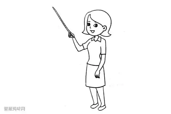 一组老师简笔画图片