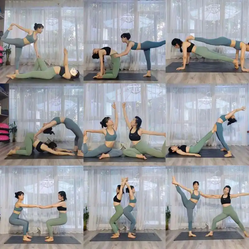 双人瑜伽|瑜伽练习日常|体式打卡 双人瑜伽打卡拍照 谨记在拍照前做后