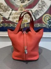 hermes爱马仕女包包picotin经典菜篮子水桶包26红色手提包_阿里巴巴找