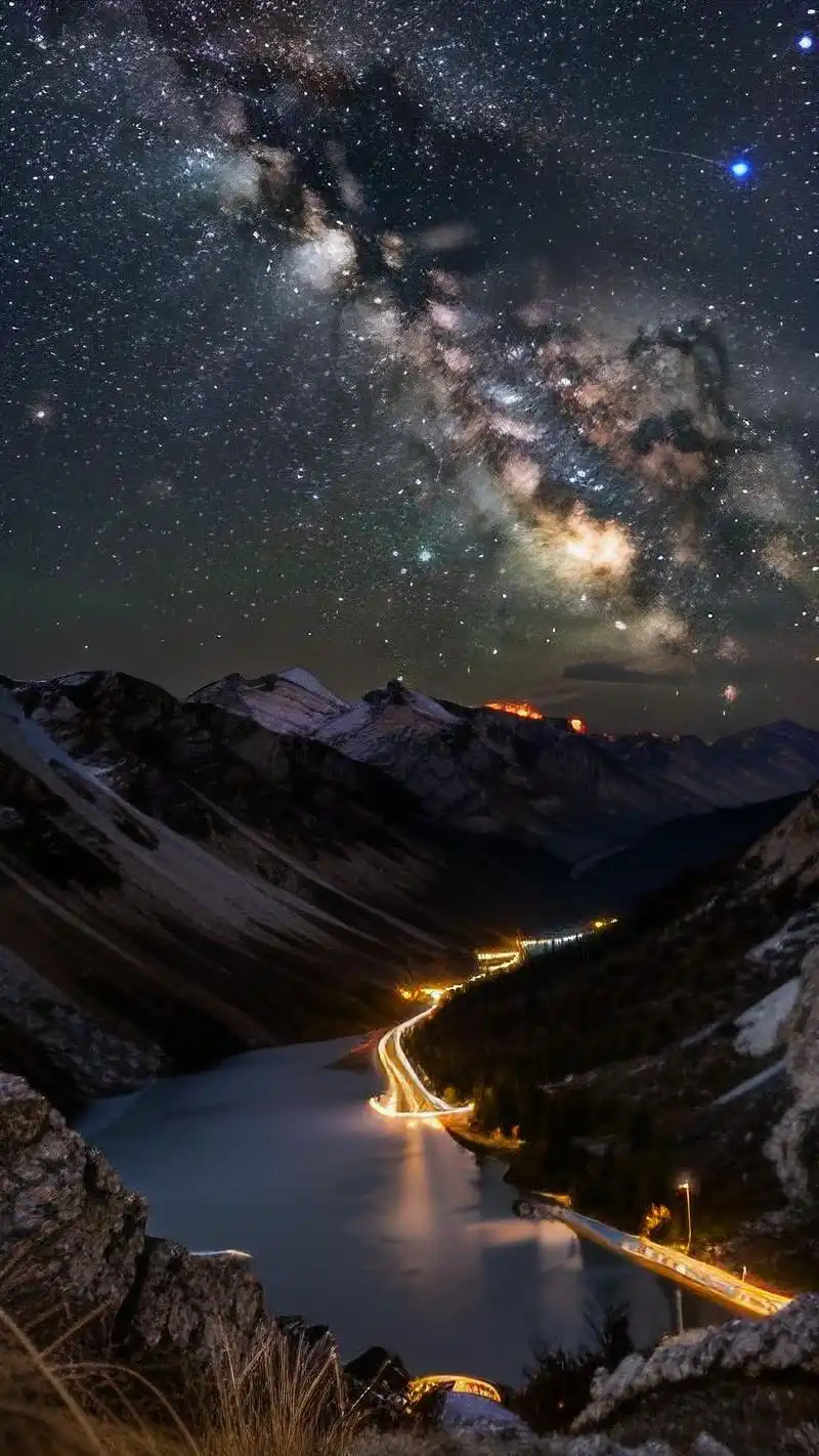 夜晚银河壁纸大放送7890 走进梦幻的夜晚银河,感受星空的浩瀚与