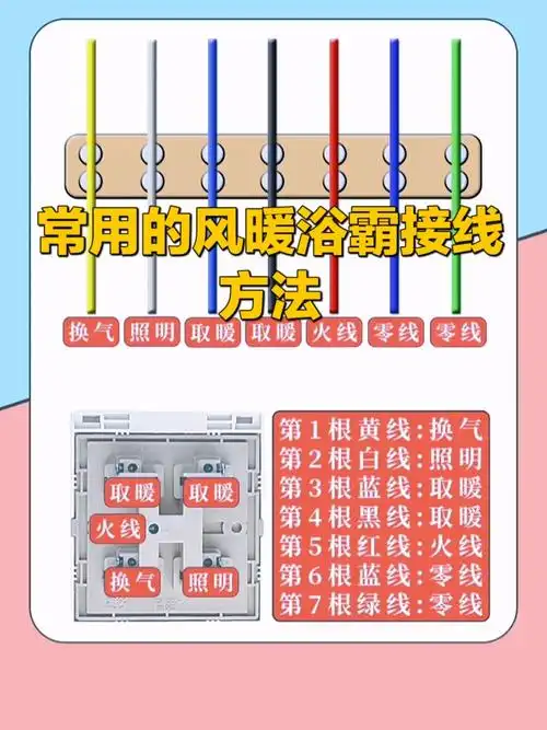常用风暖浴霸接线方法