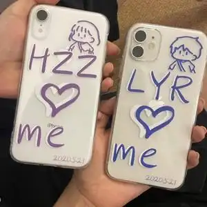 diy情侣手机壳来图定制图案自制适用12苹果13pro华为订制任意机型