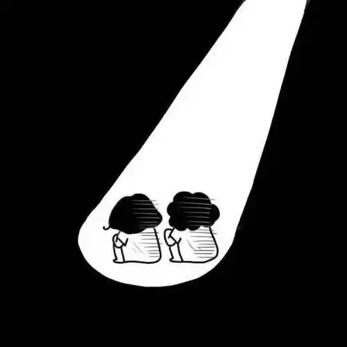 个性阴郁的纯黑色头像