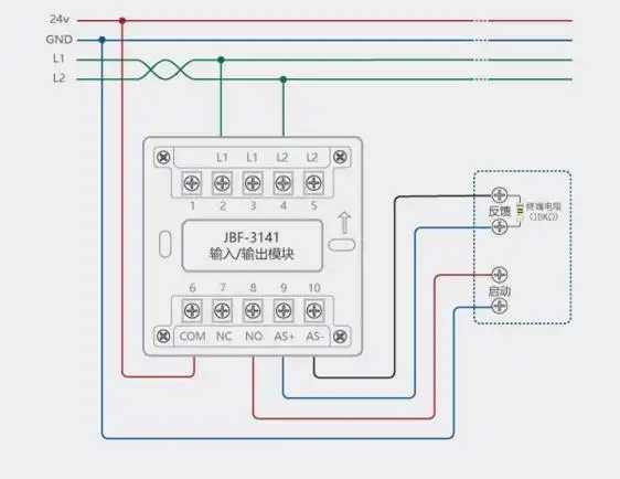 北大青鸟3141模块如何接执行器?