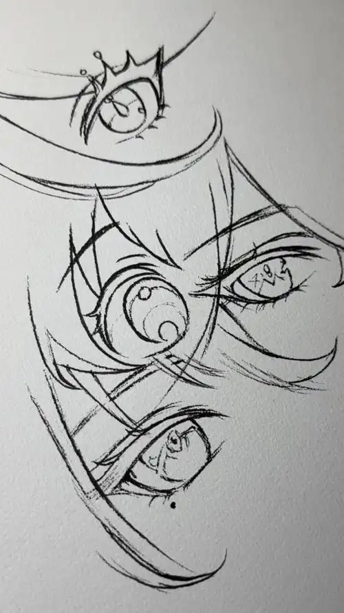 教你们一期眼睛绘画过程图