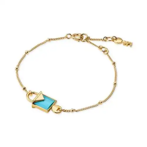 michaelkorsmk6723348女士彩色半宝石手链goldturquoisem