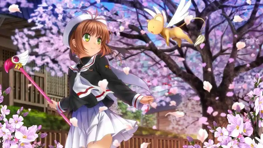 当你看着樱花树下的美少女们,是不是更加喜欢呢?