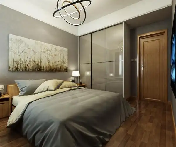 现代简约三居装修主卧效果图