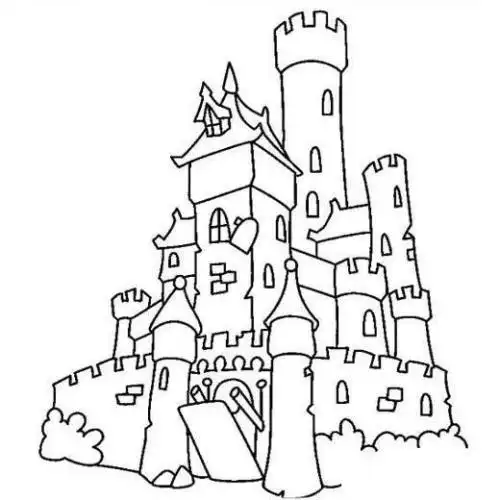 幼儿园大班城堡简笔画