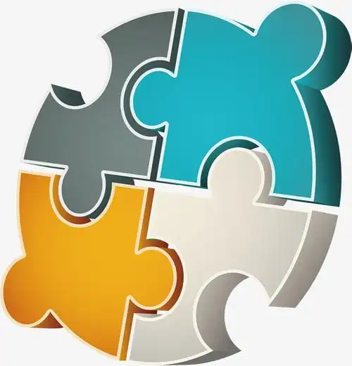 圆形小花圆形拼图块