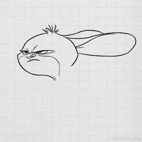 疯狂动物城系列兔子朱迪简笔画画法步骤