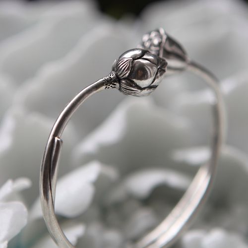 一折手工银饰品原创设计 纯银 手镯