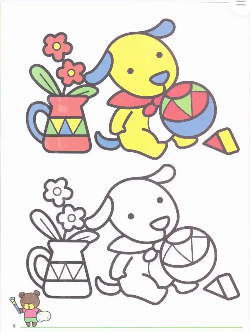 94超有趣的涂色画素材,我家宝宝非常 - 抖音