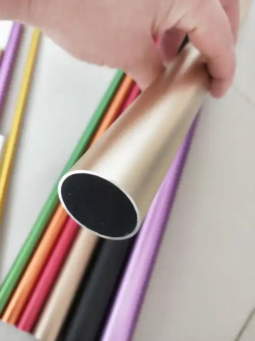 阳极氧化彩色铝管6061硬质铝管加工激光切割