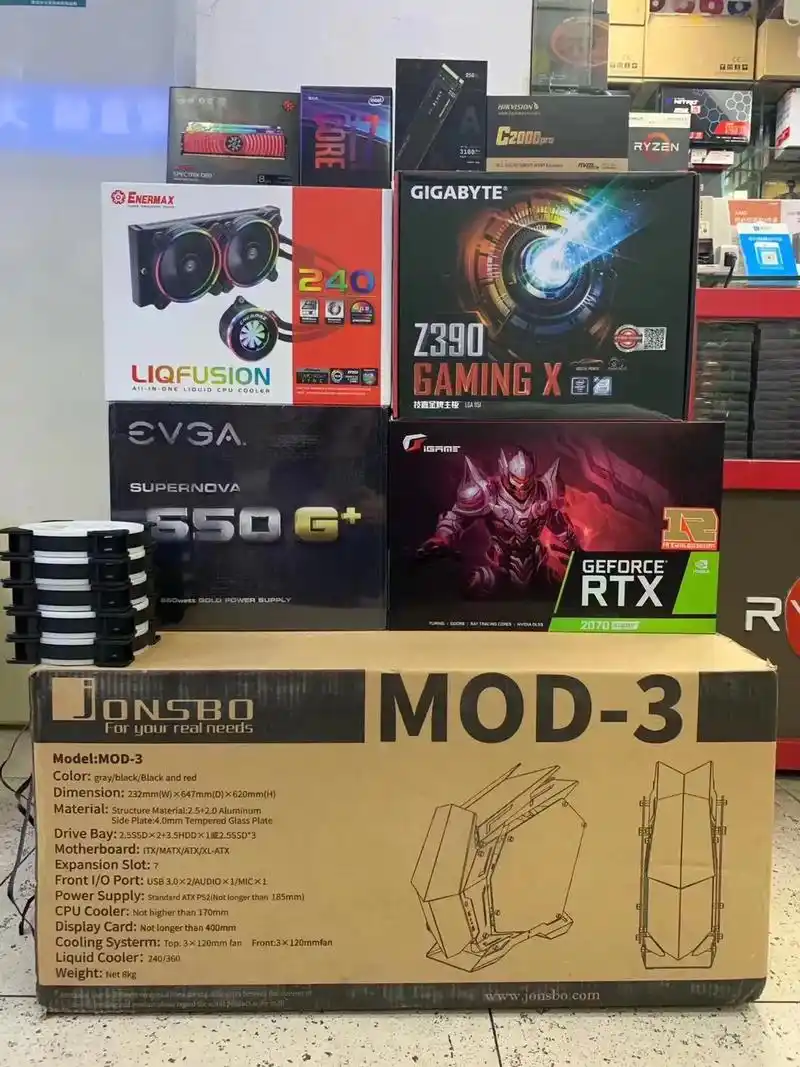 游戏组装电脑配置装机.乔思伯mod 3机甲战士炫酷机箱  1 - 抖音