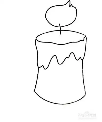 卡通蜡烛的简笔画