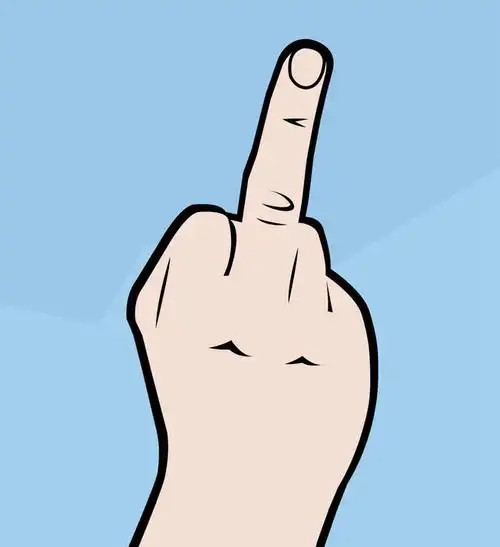 西方人,手,中指,一个人,无人,举,竖图,插画,室内,特写,白天,正面,数码
