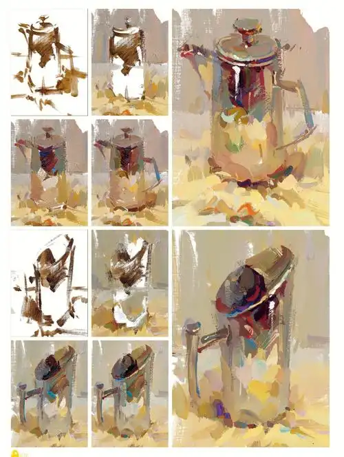 分享色彩各种不锈钢材质大集合画法