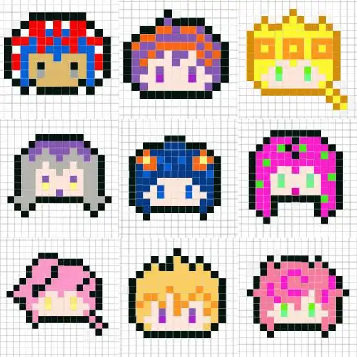 jojo拼豆图纸存档 不知道以-布加拉提的野生女友