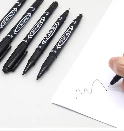 拜都图(baidutu)可加墨记号笔小双头油性记号笔细头勾线笔美术生专用