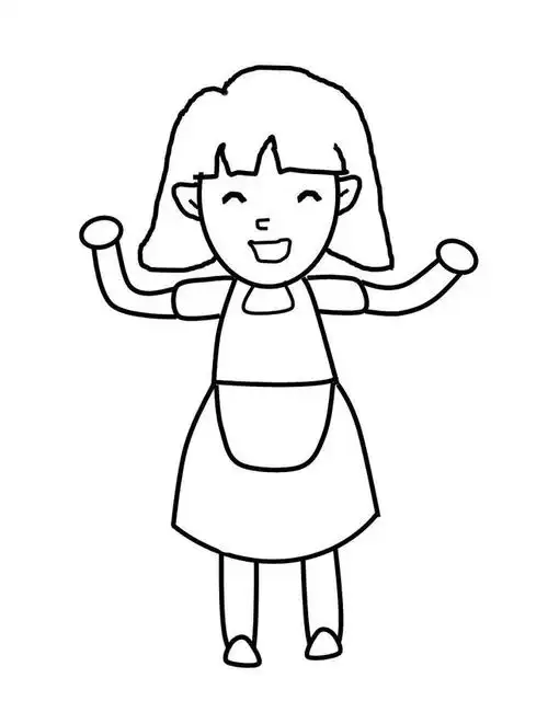 会画线就能画的母亲节简笔画我的妈妈