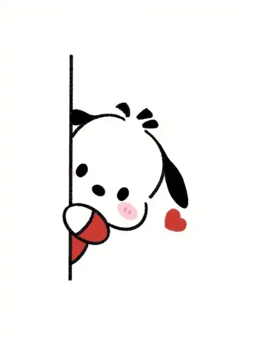 手残党学简笔画附教程73探头的帕恰狗