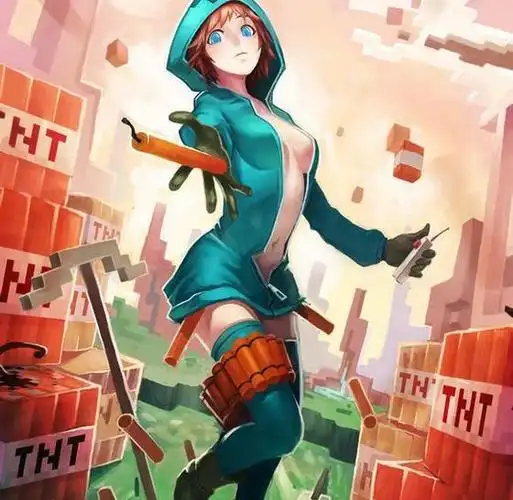 大家来集些我的世界的娘化怪物图片