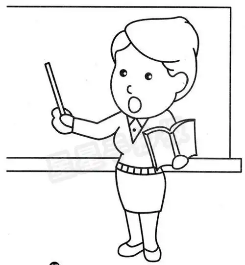 伴儿成长简笔画系列-怎样画教师简笔画老师简笔画