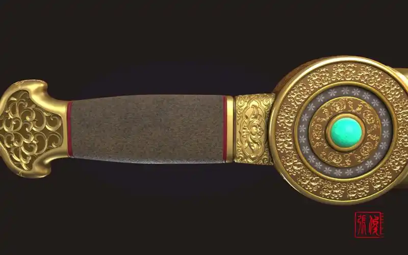 c4d sp oc制作 藏式武器道具 王者之剑