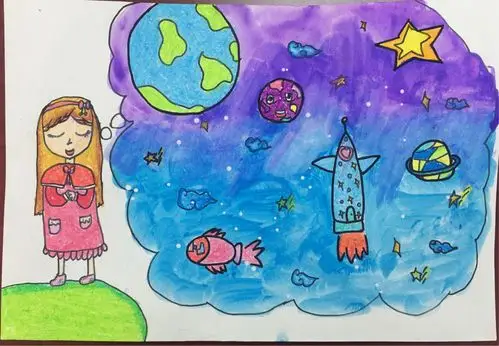 许昌市南海街小学优秀科幻画作品