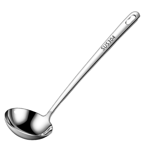 汤勺304食品级不锈钢家用长柄盛汤勺子火锅隔油漏勺套装大号盛粥