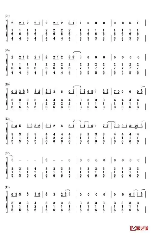 stay钢琴简谱数字双手rihannamikkyekko