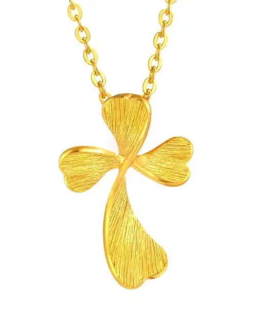 网络专款 千足金拉丝工艺黄金吊坠(计价)1.45克