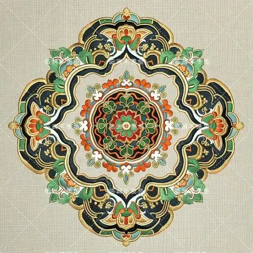 中国传统图案纹样##敦煌刺绣##敦煌配色