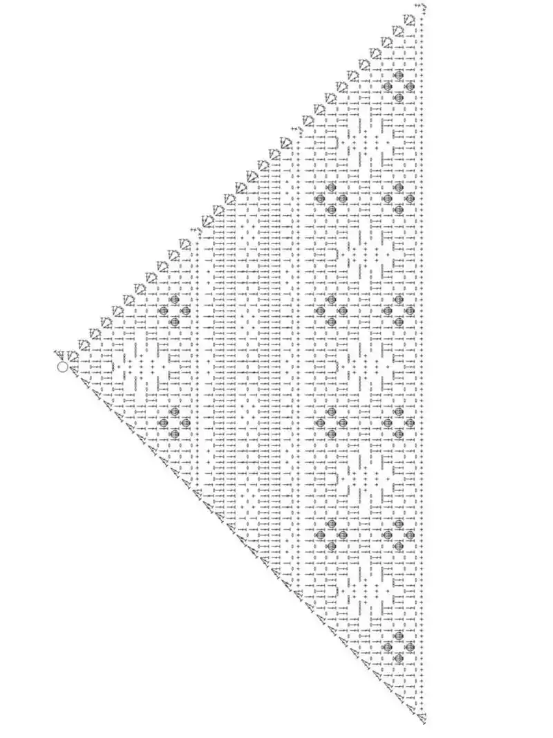 钩针编织花样三角披肩‖附图解
