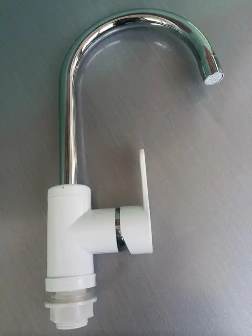 厨房不锈钢盆无铅双联冷热水龙头图片_3