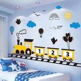 小火车装饰房间