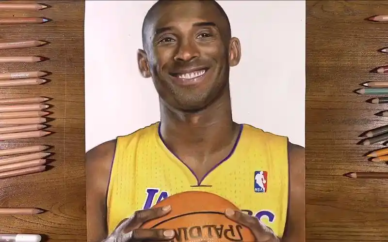 【彩铅手绘】科比布莱恩特_哔哩哔哩_bilibili