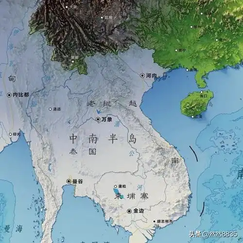 中南半岛地形图9.菲律宾群岛地形图菲律宾群岛地形图10.