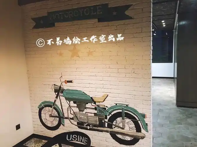 工业风餐厅墙绘