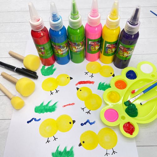 儿童绘画水彩颜料手指画套装无毒可水洗幼儿园画画涂鸦美术材料包